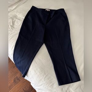 Nanette Lepore Midnight Blue Textured Trousers size 12W